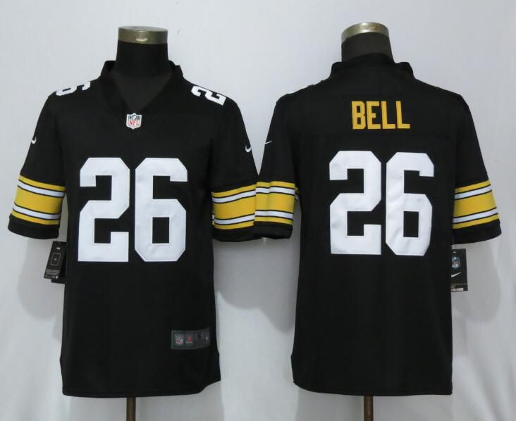 Men Pittsburgh Steelers #26 Bell Nike Black Alternate Game NFL Jerseys
